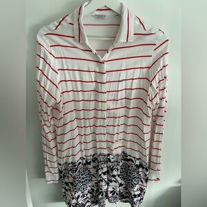 U.S. Polo Assn. Red and White Striped Shirt